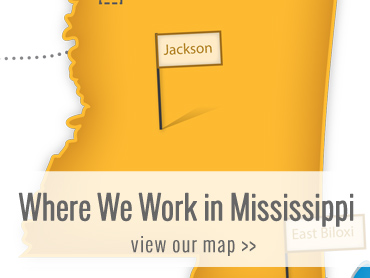 Dónde trabajamos en Mississippi, ver nuestro mapa